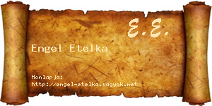 Engel Etelka névjegykártya